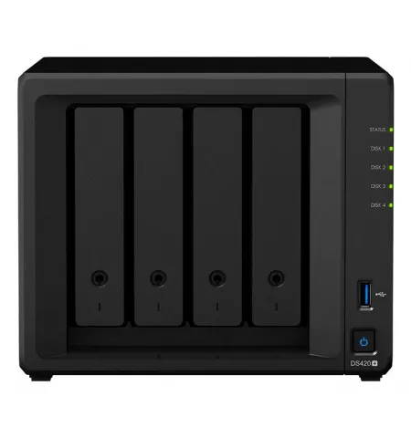 Stocare atasata la retea SYNOLOGY DS420+, Negru