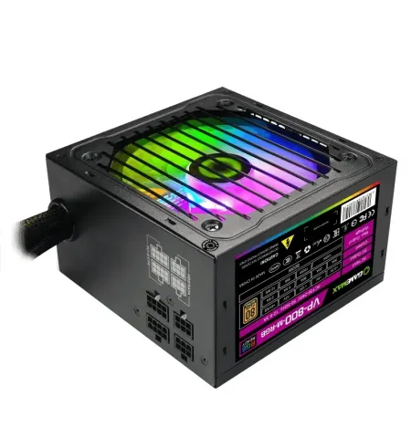 Блок питания для компьютеров Gamemax VP-800-RGB-M, 800Вт, ATX, Полумодульный