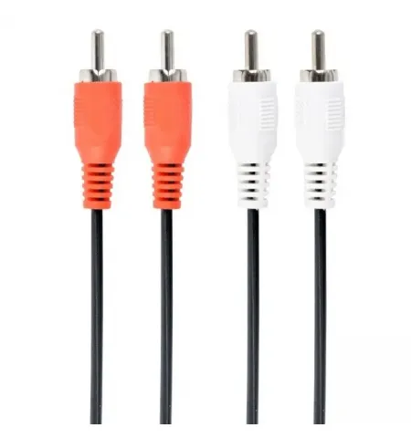 Cablu audio Cablexpert CCA-2R2R-7.5M, 2x RCA (M) - 2x RCA (M), 7,5m, Negru