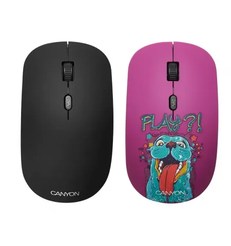 Mouse Wireless Canyon CND-CMSW400PL, Multicolor