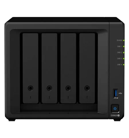 Stocare atasata la retea SYNOLOGY DS920+, Negru