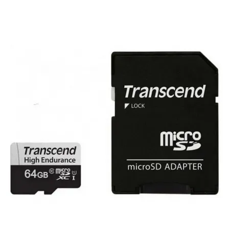 Карта памяти Transcend MicroSDXC Class 10, 64Гб (TS64GUSD350V)