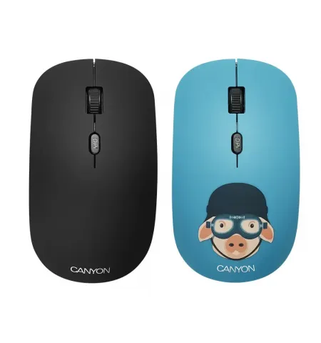 Mouse Wireless Canyon CND-CMSW401MP, Multicolor