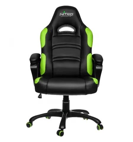 Игровое кресло Gamemax GCR07, Искусственная кожа, Черный/Зеленый