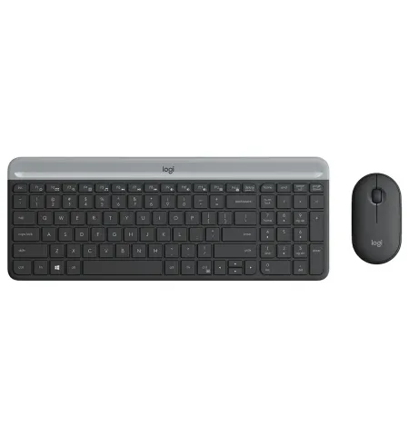 Set Tastatura + Mouse Logitech MK470, Fara fir, Negru