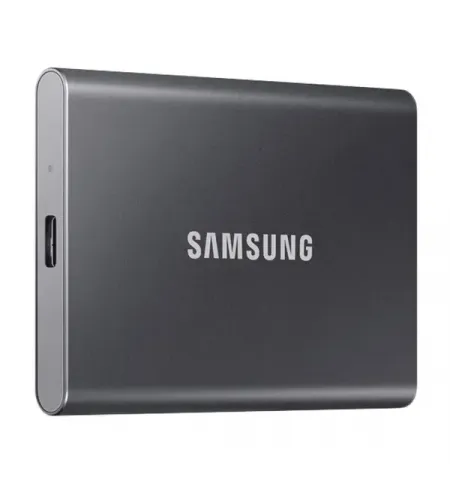 SSD portabil extern Samsung Portable SSD T7,  2 TB, Grey (MU-PC2T0T/WW)