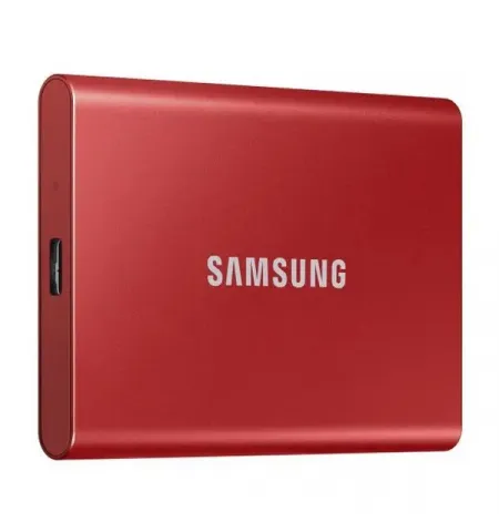 SSD portabil extern Samsung Portable SSD T7, 1 TB, Rosu (MU-PC1T0R/WW)