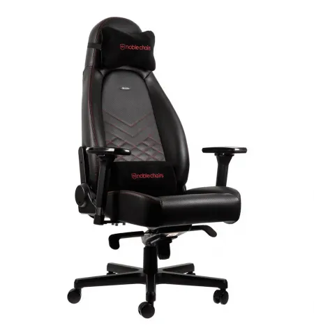 Игровое кресло Noblechairs Icon, Искусственная кожа, Черный/Красный