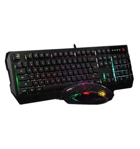 Set Tastatura + Mouse Bloody Q1300, Cu fir, Negru