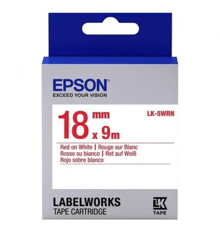 Картридж с лентой Epson LK-5WRN, 18 мм x 9 м