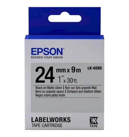 Cartus de banda Epson LK-6SBE, 24 mm x 9 m