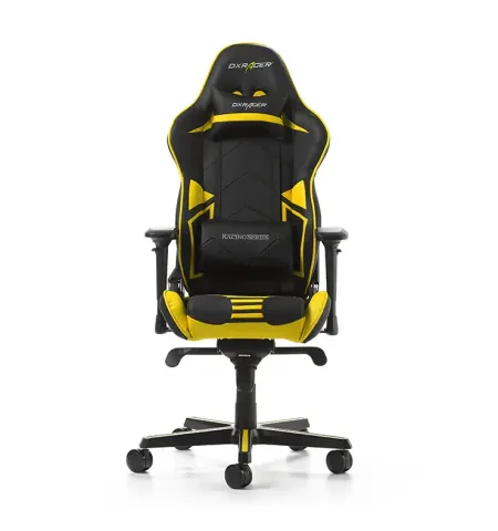 Игровое кресло DXRacer Racing Pro, Искусственная кожа, Чёрный/Жёлтый
