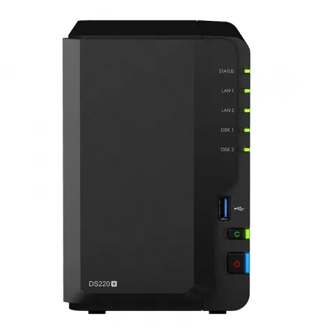 Stocare atasata la retea SYNOLOGY DS220+, Negru