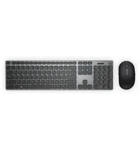 Set Tastatura + Mouse DELL KM717, Fara fir, Negru/Gri