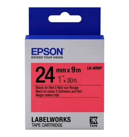 Картридж с лентой Epson LK-6RBP, 24 мм x 9 м