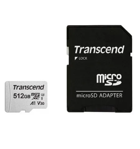 Карта памяти Transcend MicroSDXC Class 10, 512Гб (TS512GUSD300S-A)
