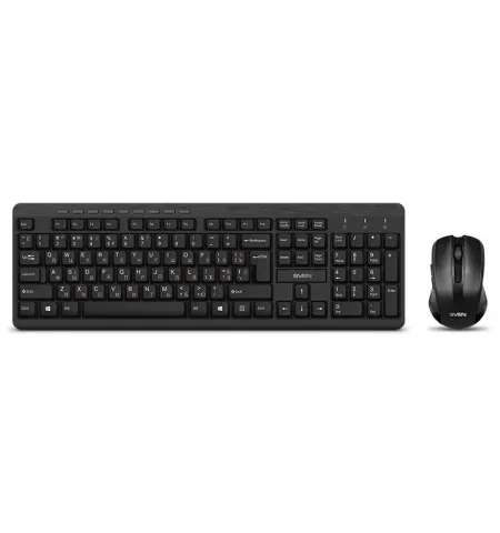 Set Tastatura + Mouse SVEN KB-C3400W, Fara fir, Negru