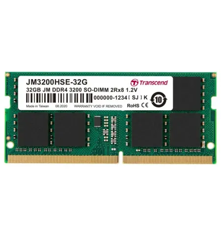 Оперативная память Transcend JM3200HSE-32G, DDR4 SDRAM, 3200 МГц, 32Гб, JM3200HSE-32G