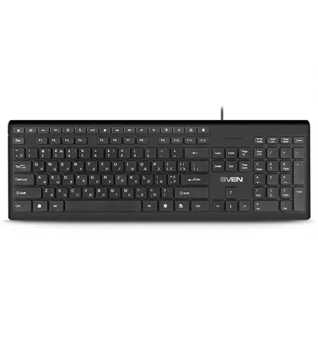 Tastatura SVEN KB-S307M, Cu fir, Negru