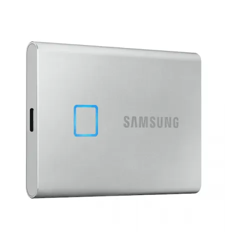 Внешний портативный SSD-накопитель Samsung Portable SSD T7 Touch, 500 GB, Серебристый (MU-PC500S/WW)