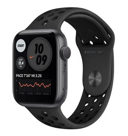 Умные часы Apple Watch Nike Series 6 MG173, 44мм, Алюминиевый корпус со спортивным ремешком Anthracite/Black