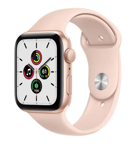 Ceas inteligent Apple Watch SE MYDR2, 44mm, Carcasa din aluminiu cu banda sport de culoare Pink Sand