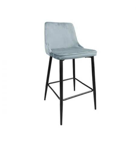 Scaun de Bar Clasic~Light Blue HLR-61+Black Legs