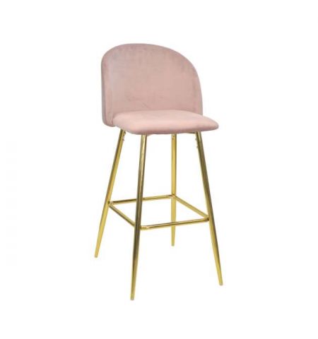 Scaun de Bar Maya~Pink HLR25+Gold Legs