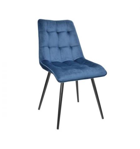 Scaun Capella~Catifea Blue HLR 63+Black Legs