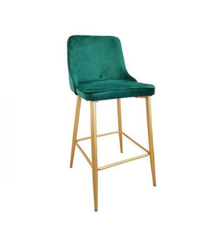 Scaun de Bar Clasic~Green HLR 56+Gold Legs
