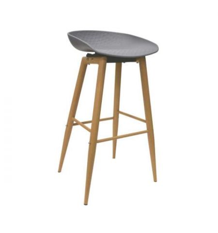 Scaun bar HECTOR~Grey+Transprint Legs