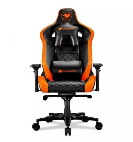 Игровое кресло Cougar Armor Titan, ПВХ Кожа, Черный/Оранжевый
