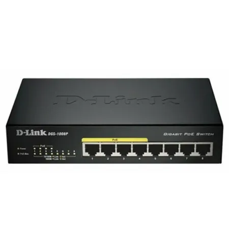 Comutator PoE D-Link DGS-1008P, 4x IEEE 802.3af