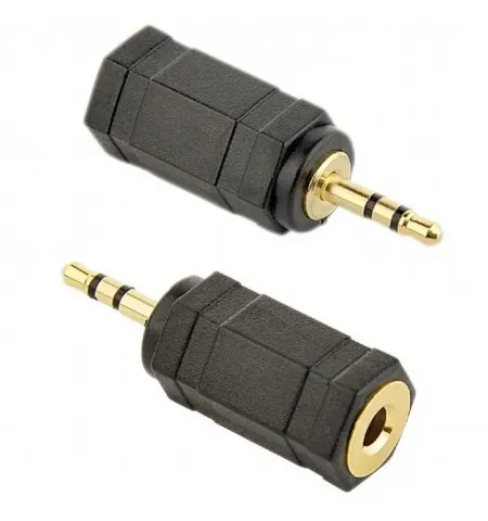 Аудио адаптер Cablexpert A-3.5F-2.5M, 3.5mm 3-pin (F) - 2.5mm 3-pin (M), Чёрный