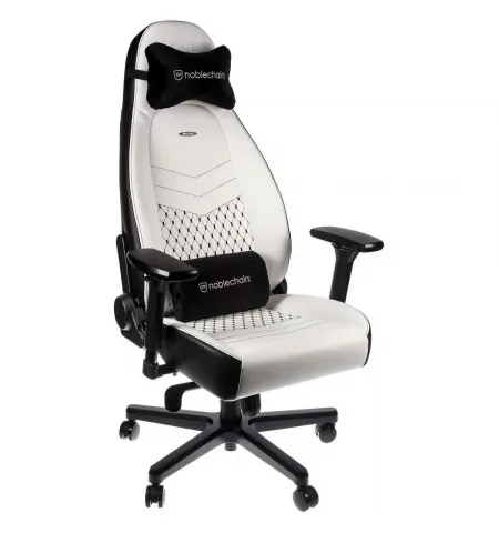 Игровое кресло Noblechairs Icon, Искусственная кожа, Белый/Чёрный
