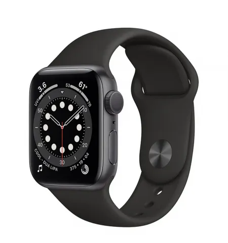 Ceas inteligent Apple Watch SE MYDP2, 40mm, Carcasa Space Gray din aluminiu cu banda sport Neagra