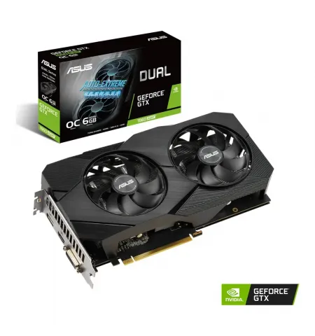 Видеокарта ASUS DUAL-GTX1660S-O6G-EVO,  6GB GDDR6 192бит