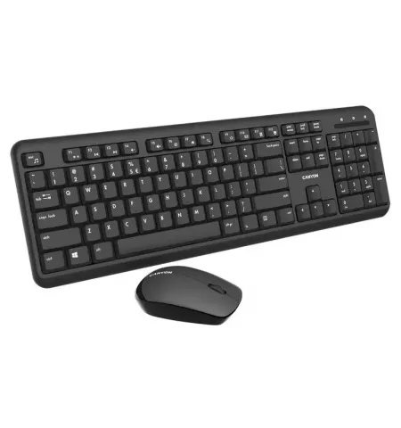 Set Tastatura + Mouse Canyon W20, Fara fir, Negru