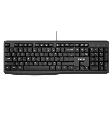 Tastatura Canyon KB-50, Cu fir, Negru