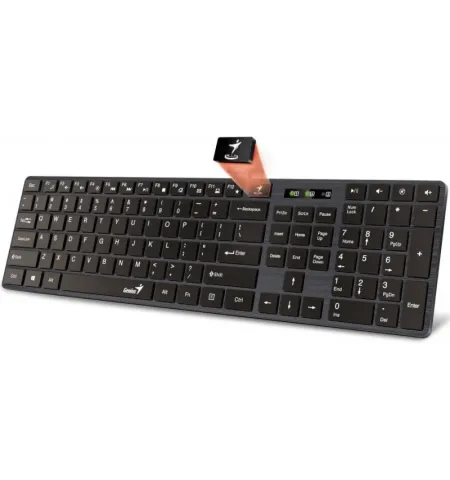 Tastatura Genius SlimStar 126, Cu fir, Negru