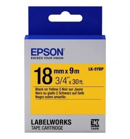 Картридж с лентой Epson LK-5YBP, 18 мм x 9 м