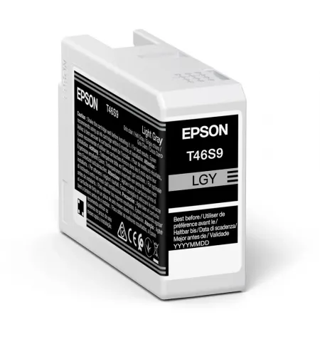 Cartus de cerneala Epson T46S UltraChrome Pro 10, 25ml, Gri deschis