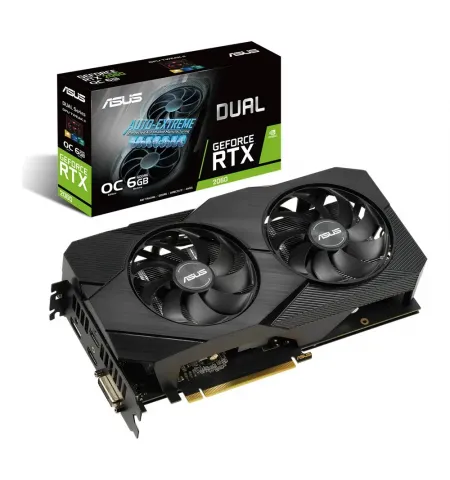 Видеокарта ASUS DUAL-RTX2060-O6G-EVO,  6GB GDDR6 192бит