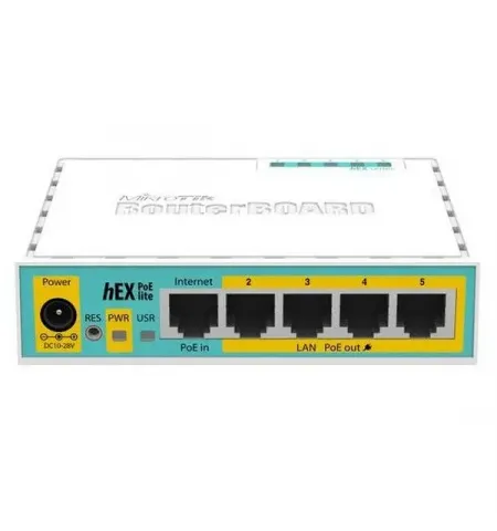 Router MikroTik hEX PoE lite, Alb