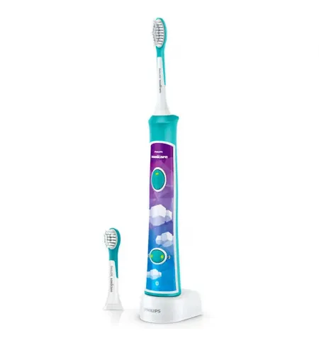 Periuta de dinti electrica sonica PHILIPS Sonicare For Kids HX6322/04, Turcoaz