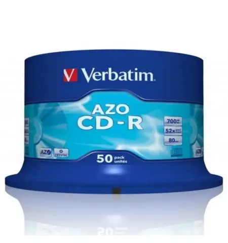 CD-R Verbatim, 50*Cake, 700 MB, 52 x, AZO