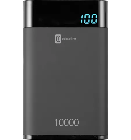 Портативное зарядное устройство Cellularline FreePower MANTA 10000, 10мА·ч, Чёрный