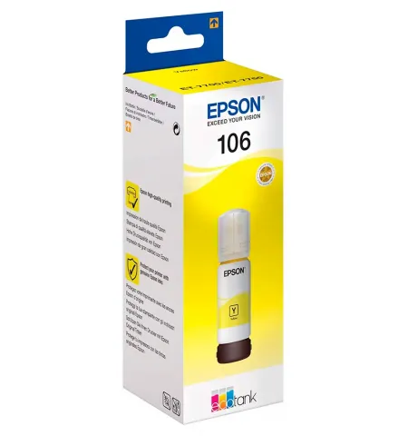 Recipient de cerneala Epson 106 EcoTank, C13T00R440, Galben