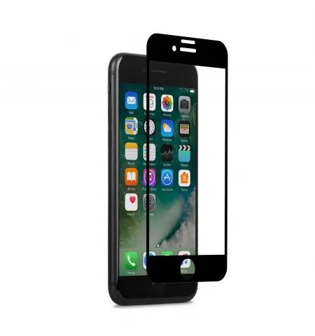 Sticla de protectie QUMO IonGlass - iPhone 8/7/SE 2020, Negru