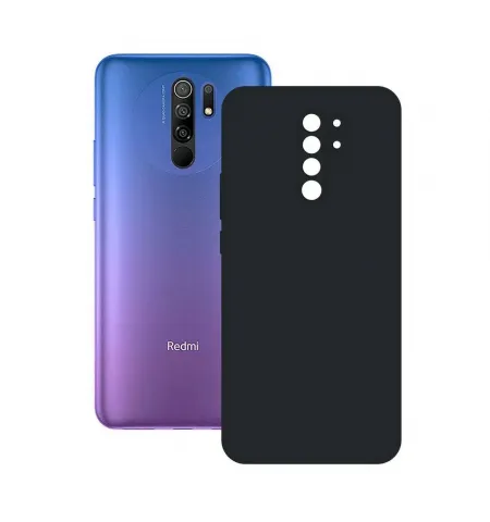 Husa Xcover Redmi 9 - Soft Touch (Microfiber), Negru